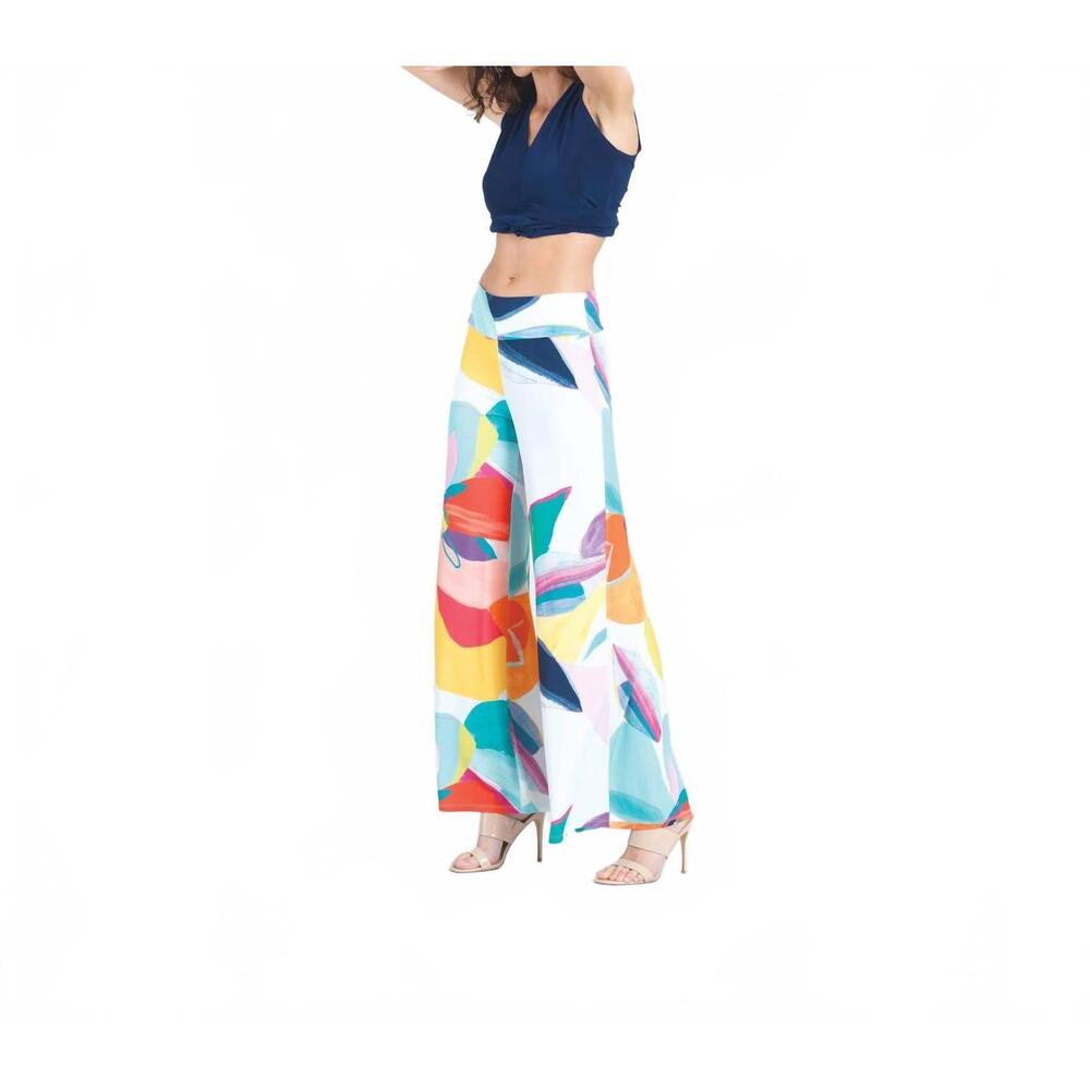 NEW CLARA SUNWOO sunburst petal palazzo pant in multi - Picture 3 of 5
